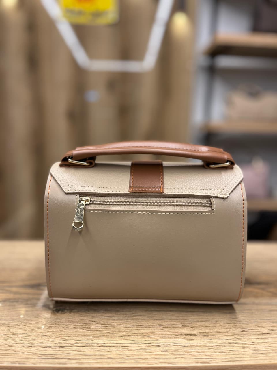 long strap Back zip women bag